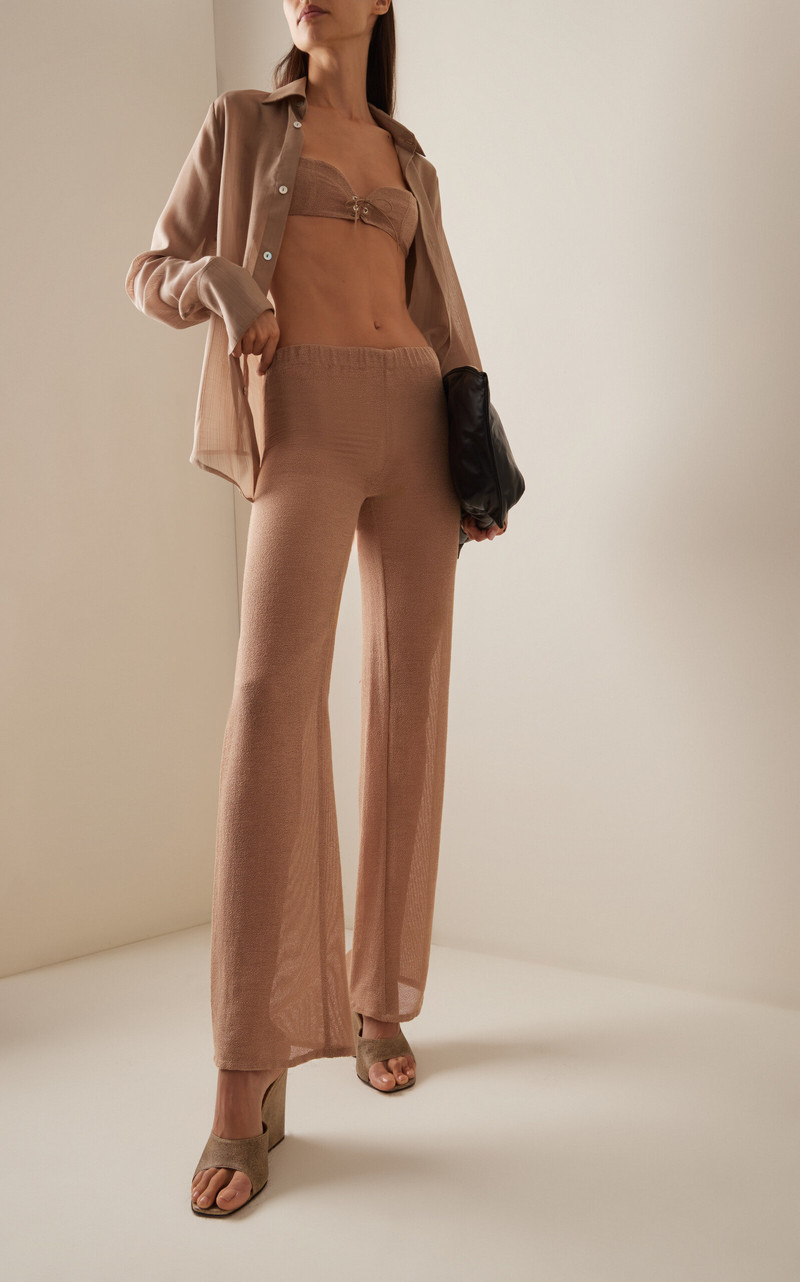 LUDOVIC DE SAINT SERNIN Mermaid Cotton-Blend Pants neutral outlook