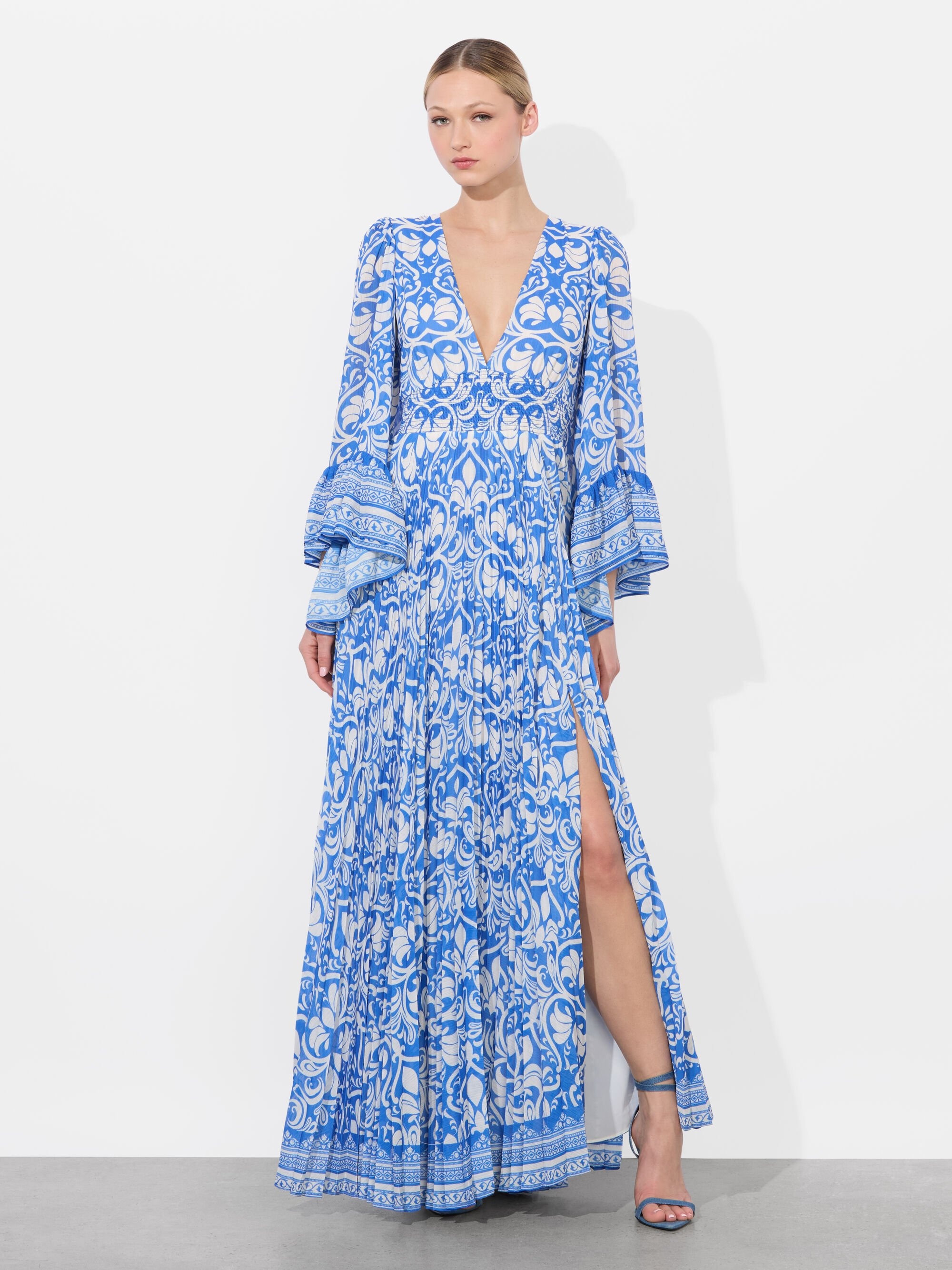 SELENE PLEATED MAXI DRESS - 5