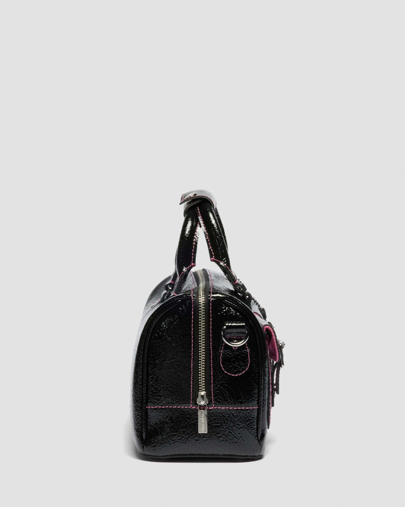 Top Handle Bag Distressed Patent Leather Bag 4