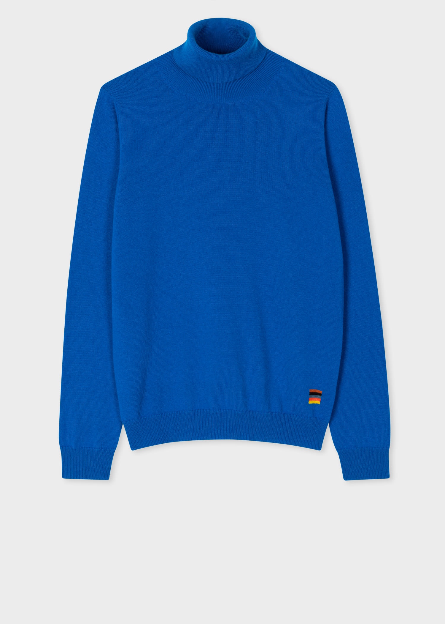 Cobalt Blue Cashmere Roll Neck Sweater - 1