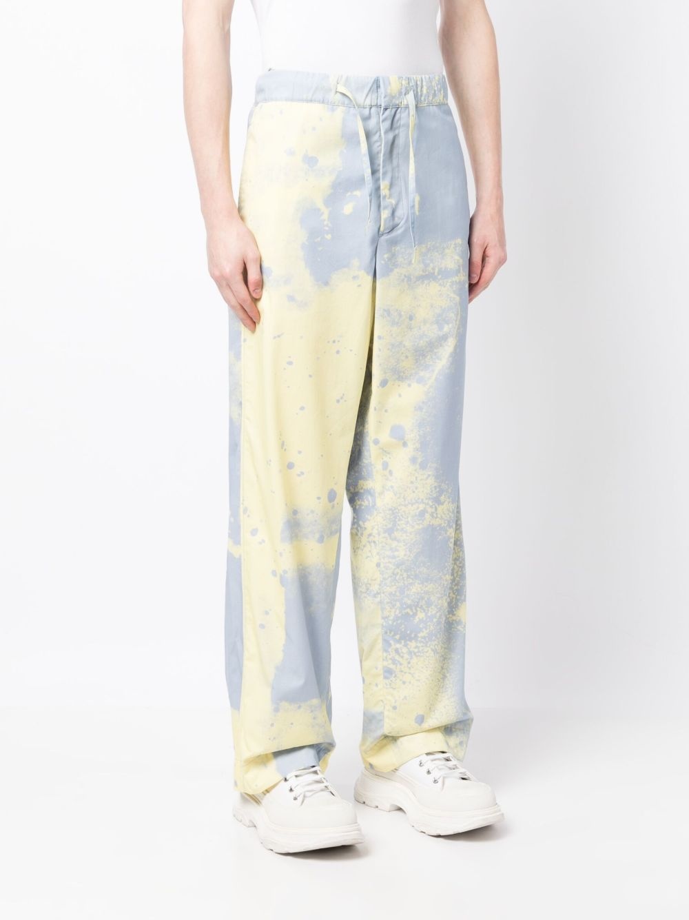 spray-paint straight-leg trousers - 3