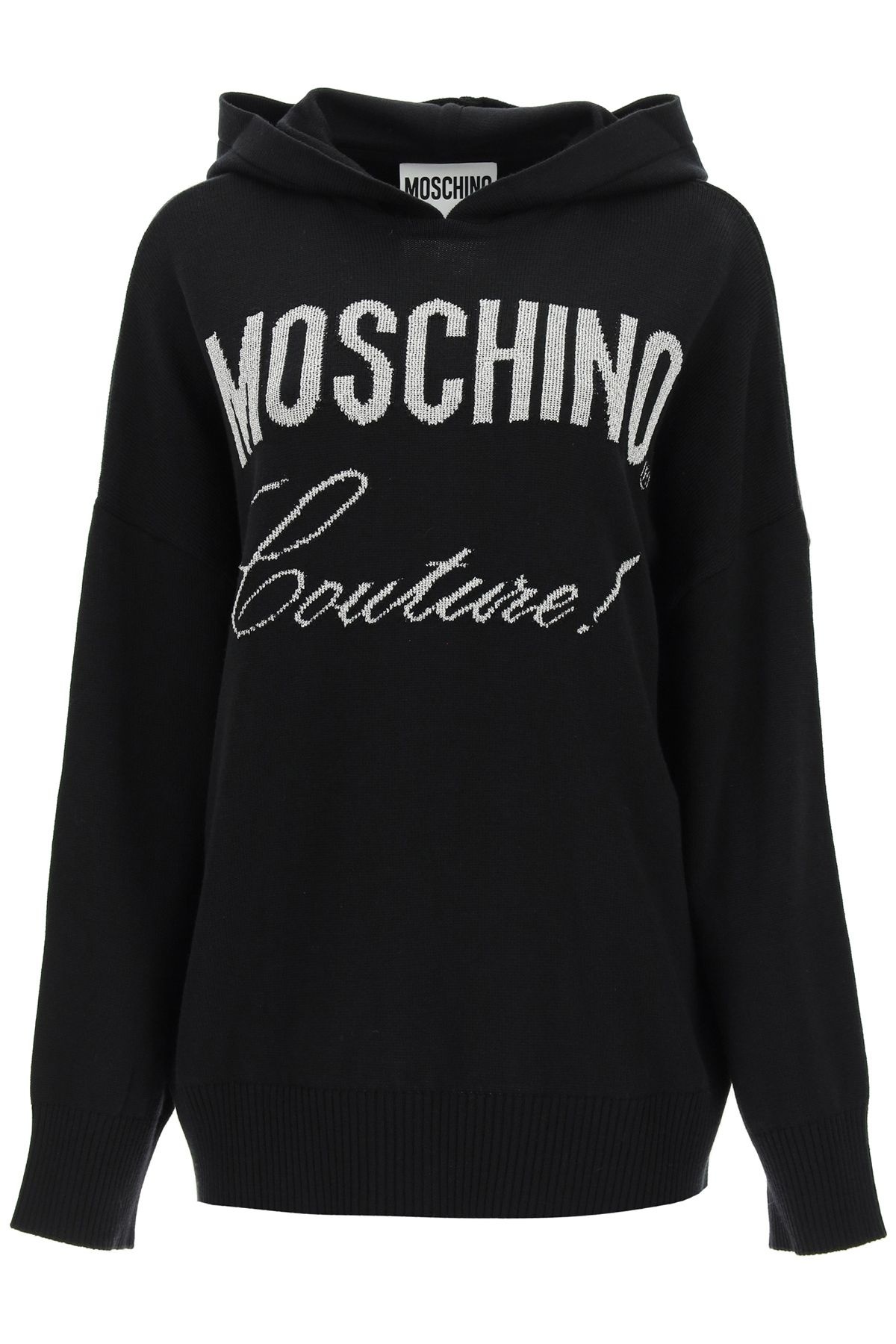 MOSCHINO COUTURE LUREX HOODED SWEATER - 1