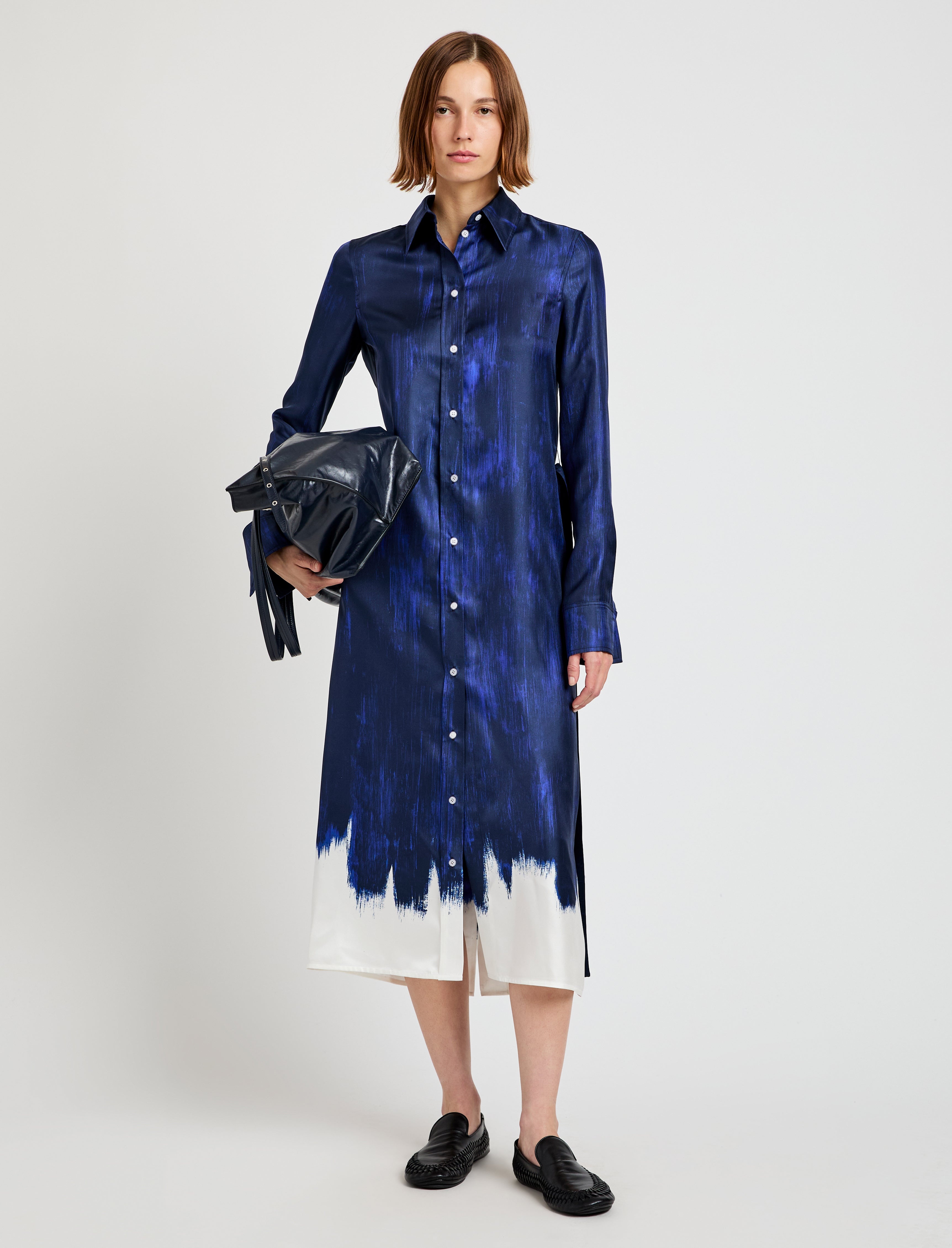Amaya Dress in Double Printed Silk Twill - 2