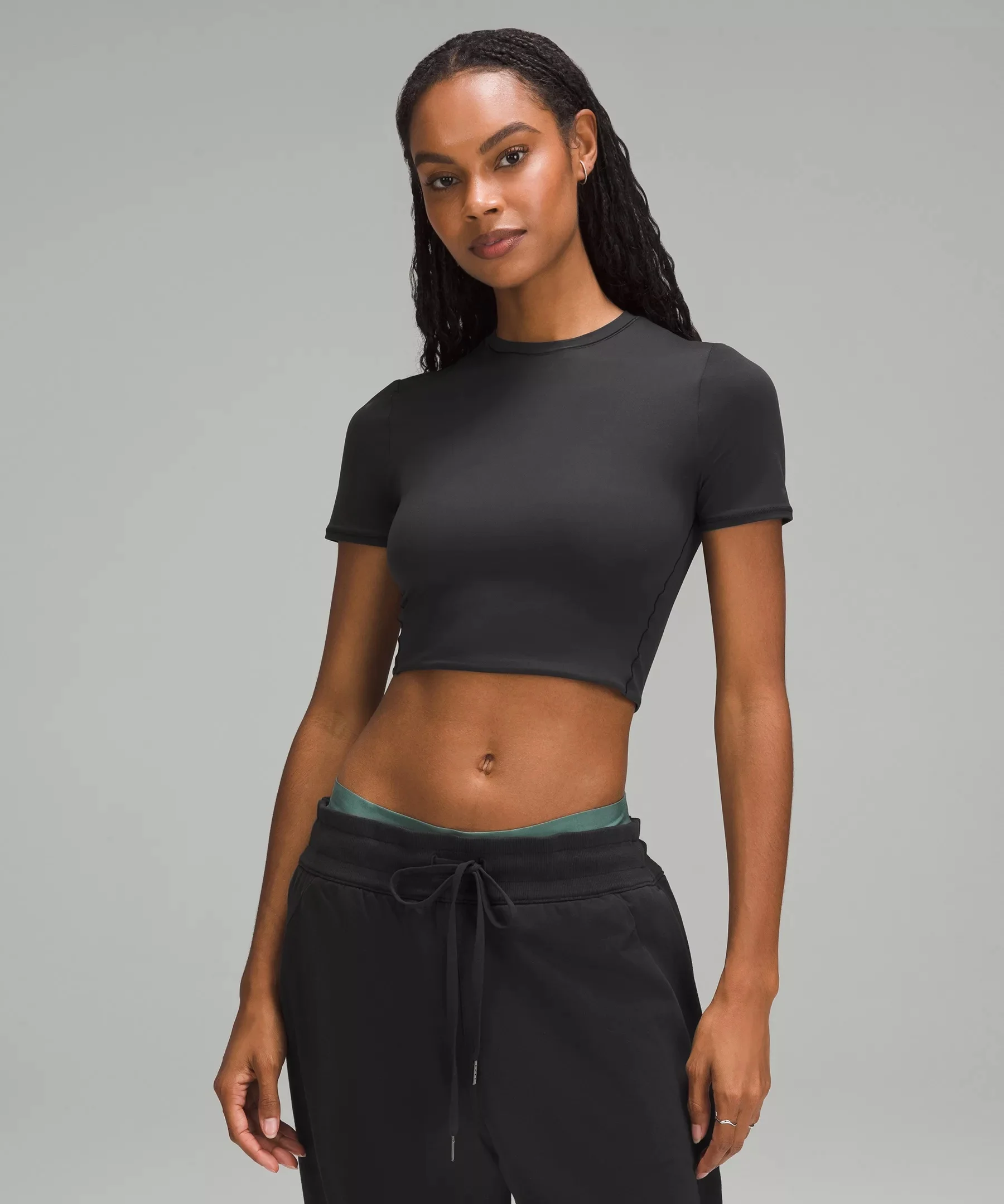 Wundermost Ultra-Soft Nulu Crewneck Cropped T-Shirt - 1