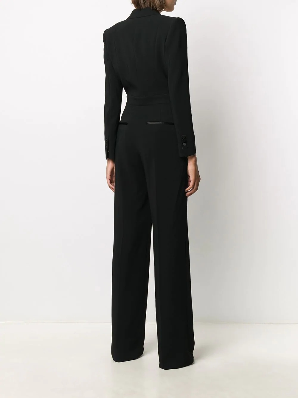 straight-leg tuxedo jumpsuit - 4