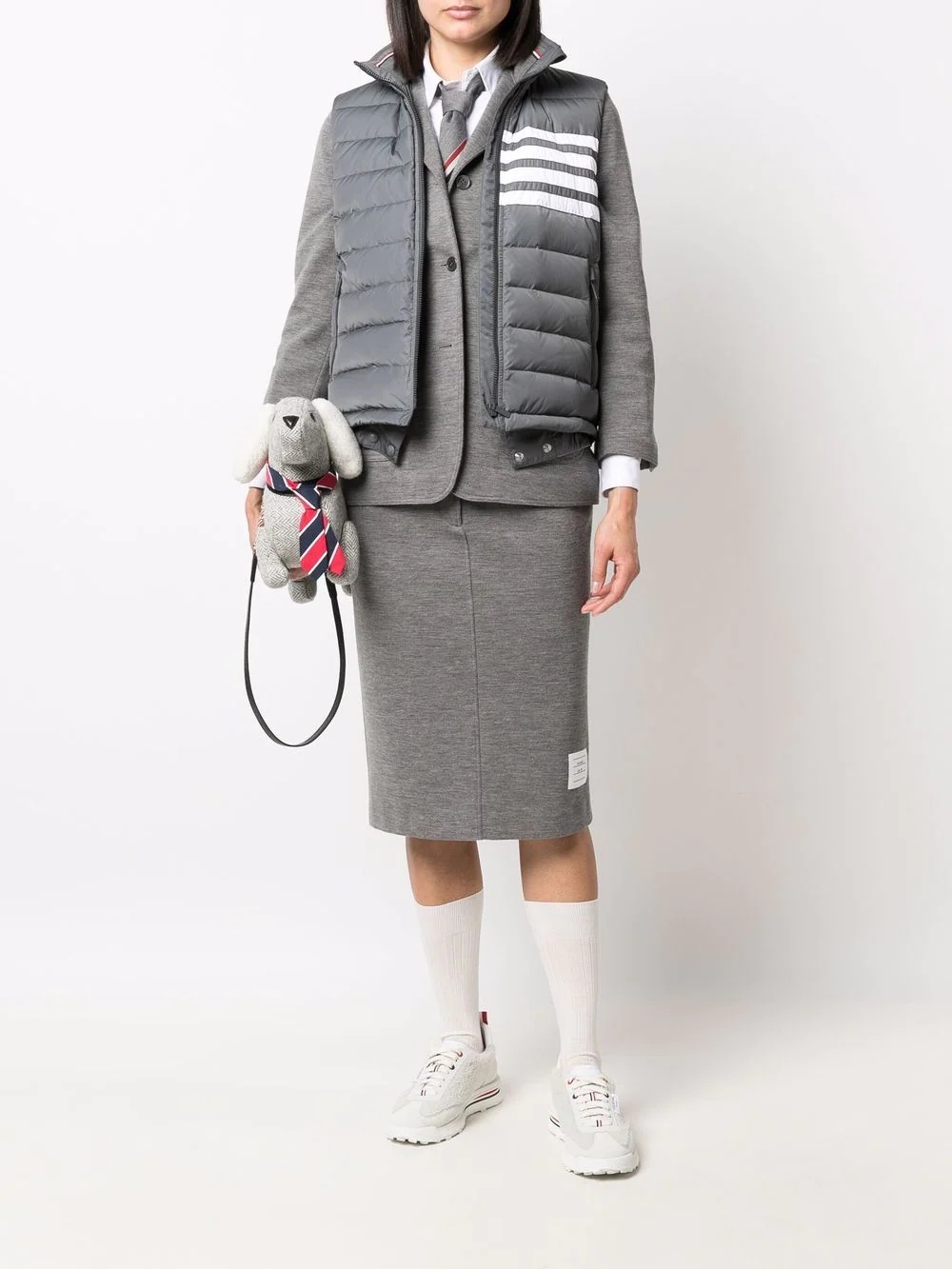 4-Bar Stripe down-filled padded vest - 2