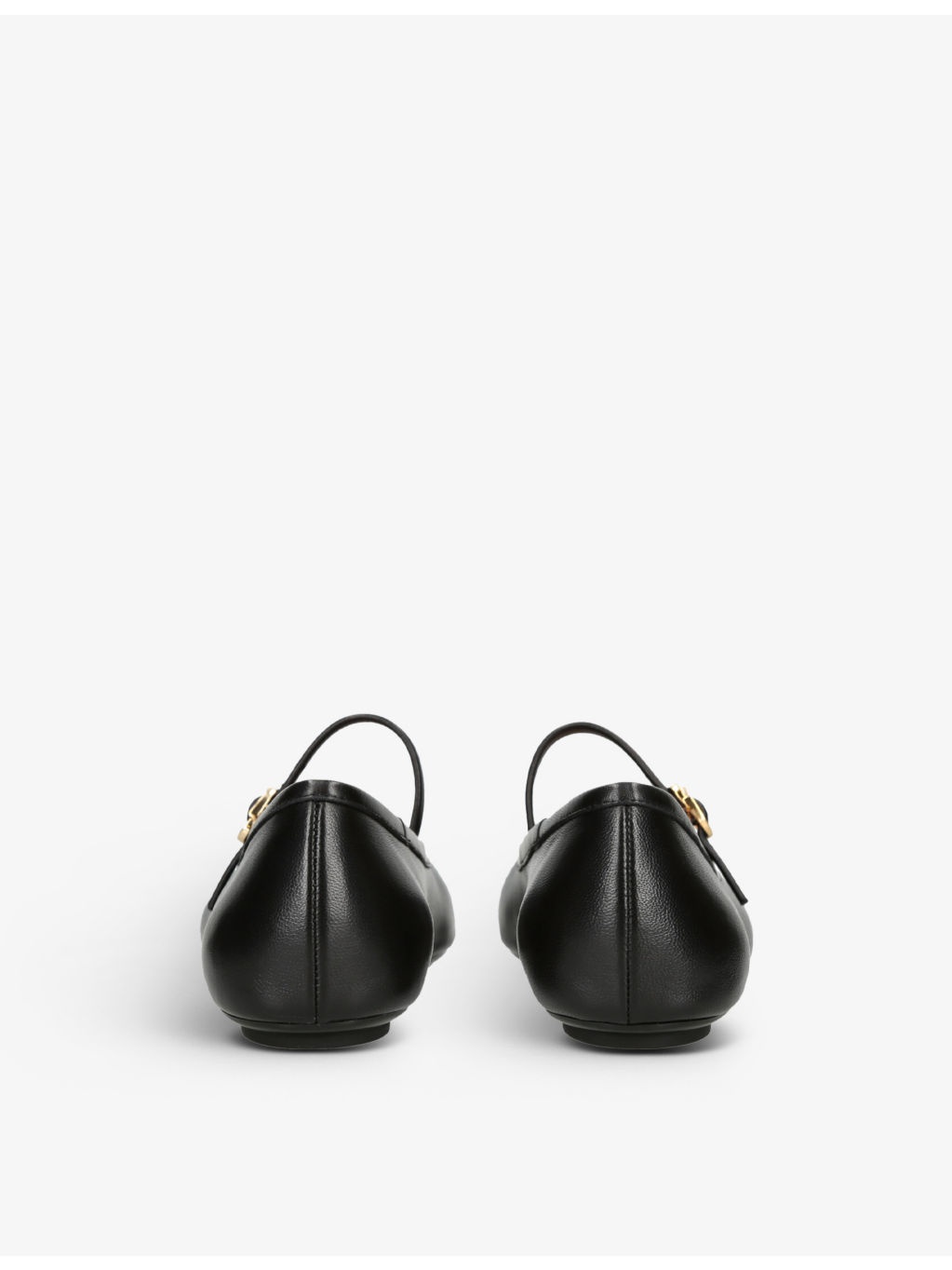 Carla ribbon-buckle leather flats - 4