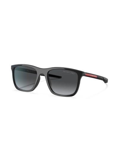 Prada logo-print rectangle-frame sunglasses outlook