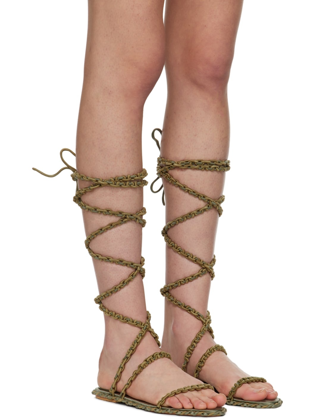 SSENSE Exclusive Green Vine Sandals - 4
