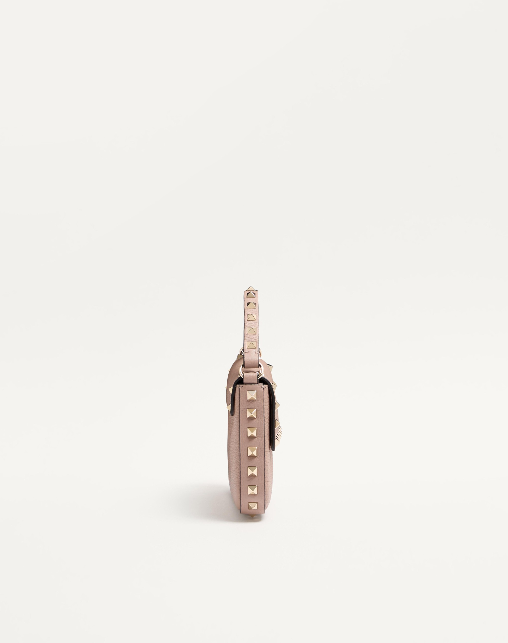 ROCKSTUD GRAINY CALFSKIN POUCH - 3