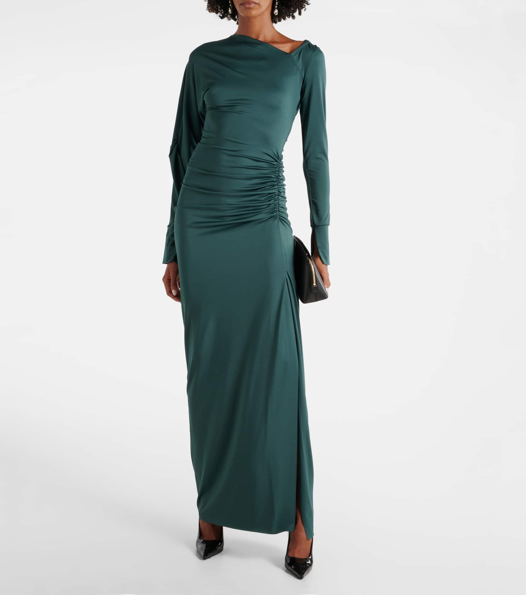 Ruched asymmetric gown - 2
