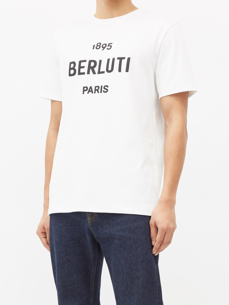 Berluti Logo-print cotton-jersey T-shirt outlook