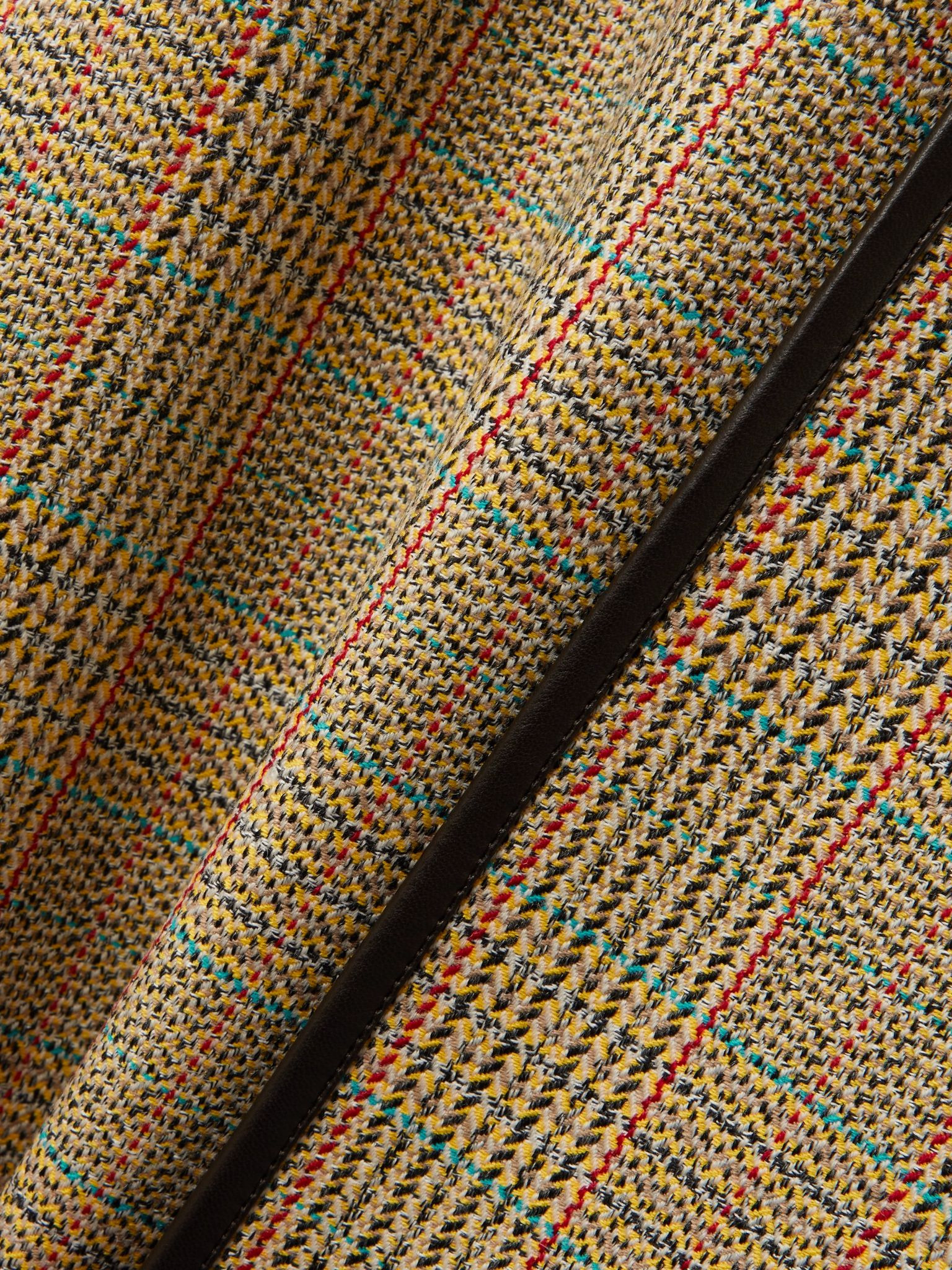 Plaid woven coat Light brown - 5