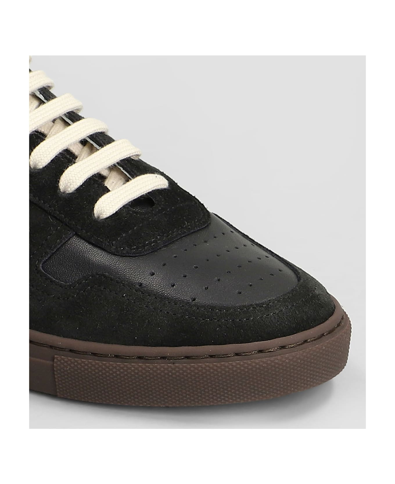 Bball Slim Sneakers In Black Suede And Leather - 5