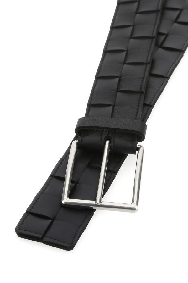 Black leather belt - 4