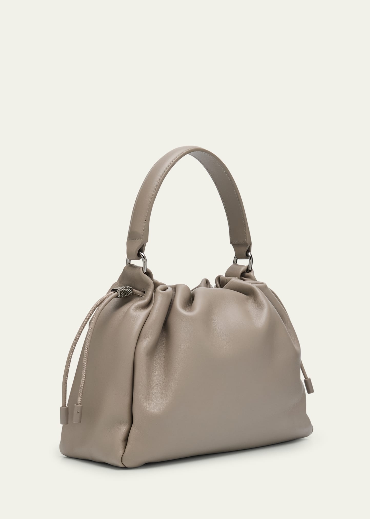 Mini Drawstring Lambskin Top-Handle Bag - 3