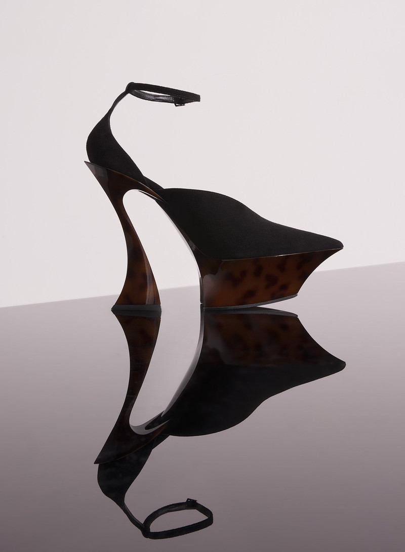 black velvet platform strappy fang 95 mules 1