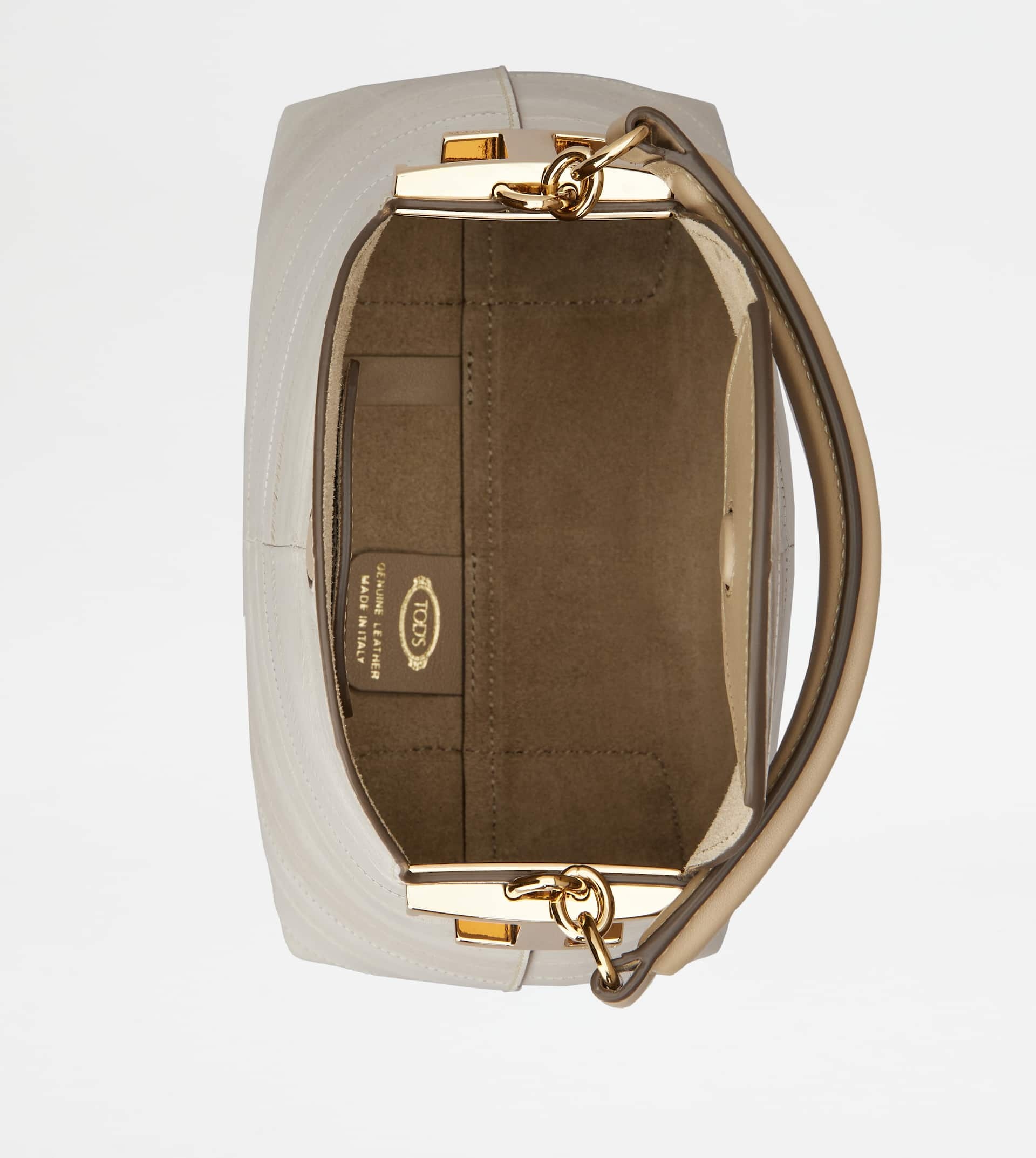 MESSENGER TOTE BAG TOD'S T CASE IN EEL LEATHER MICRO - BEIGE - 5