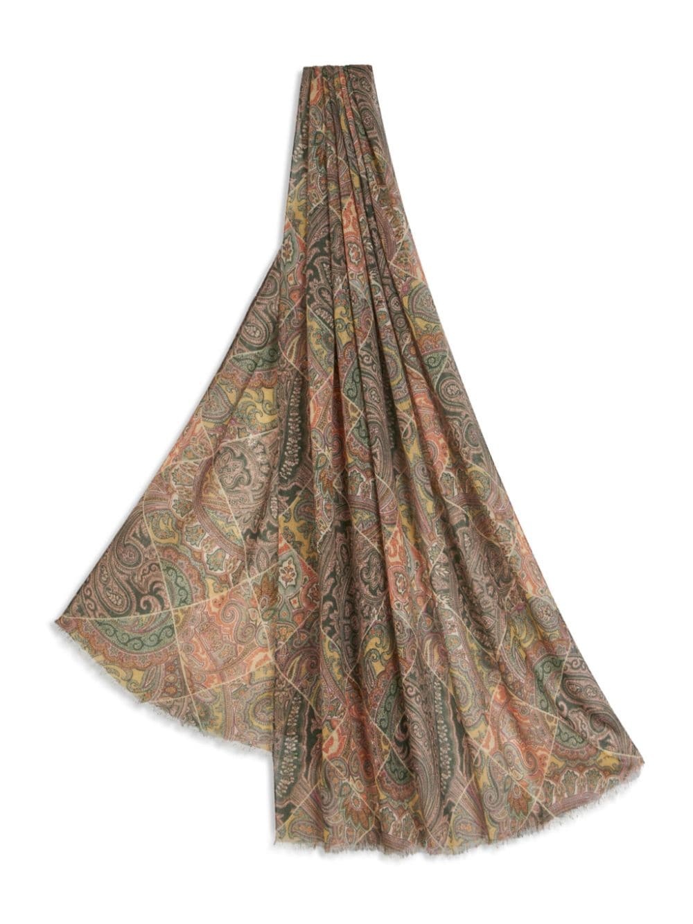 printed cashmere scarf - 2