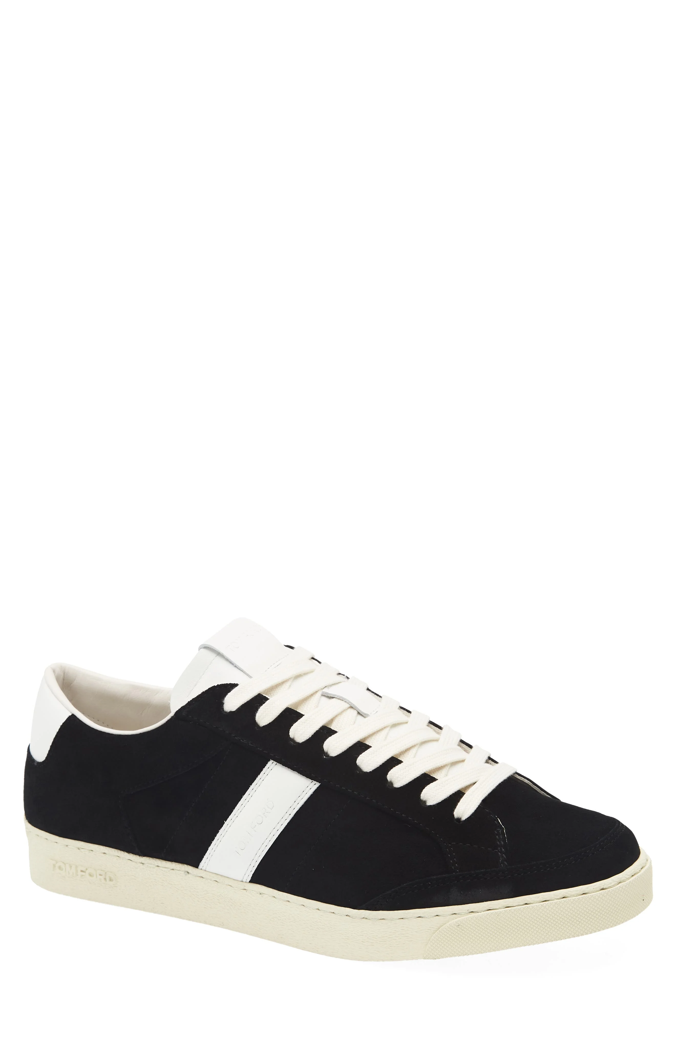 TOM FORD Low Top Sneaker in Black/Cream at Nordstrom - 1