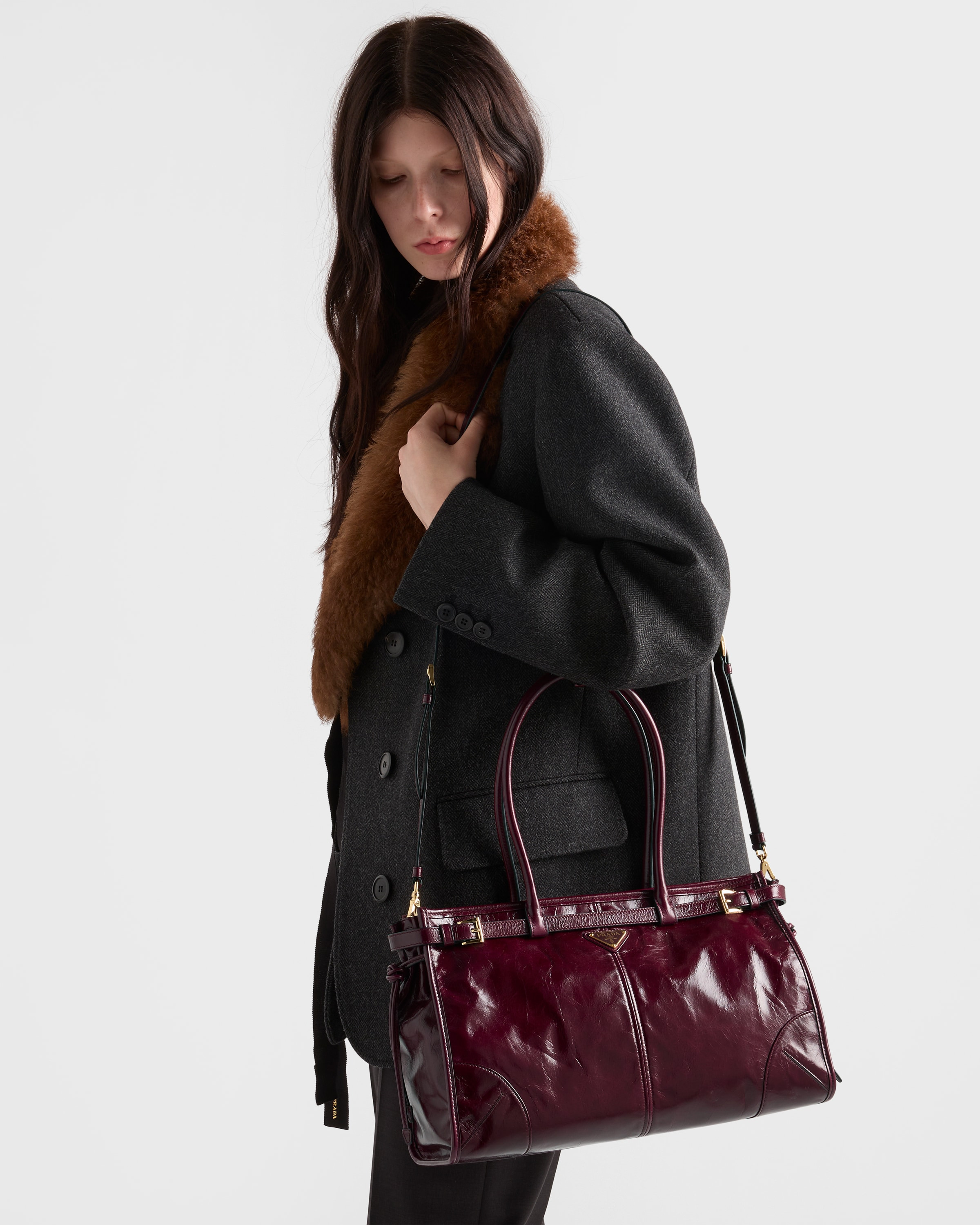 Prada Bonnie large leather handbag - 8