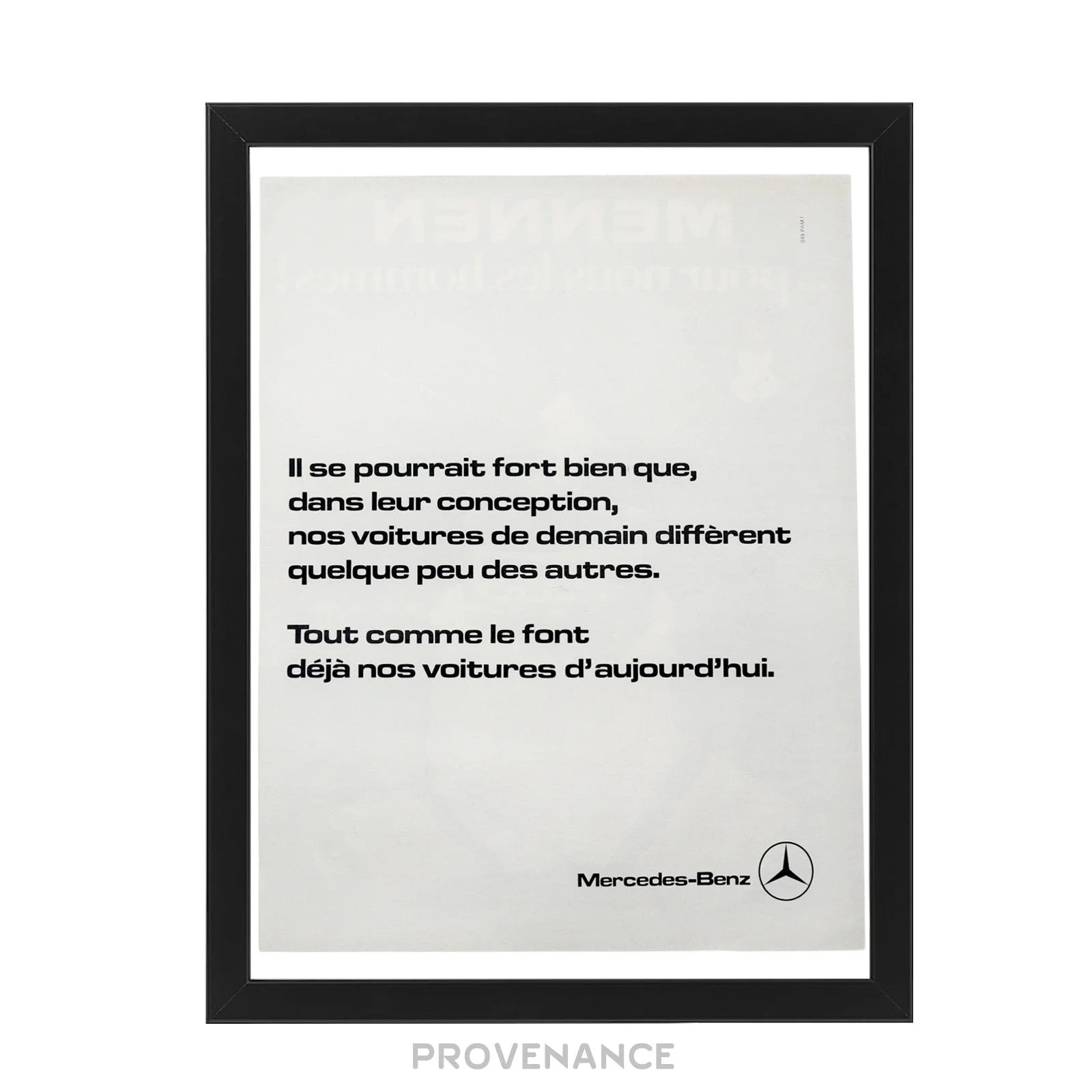 Mercedes-Benz Antique Vintage Newsprint Ad - French Text - 1