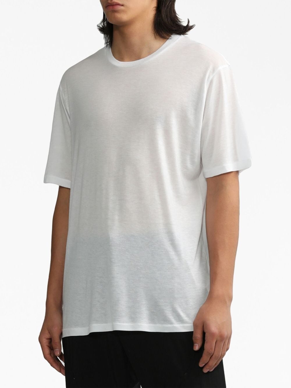 logo-print lyocell T-shirt - 3