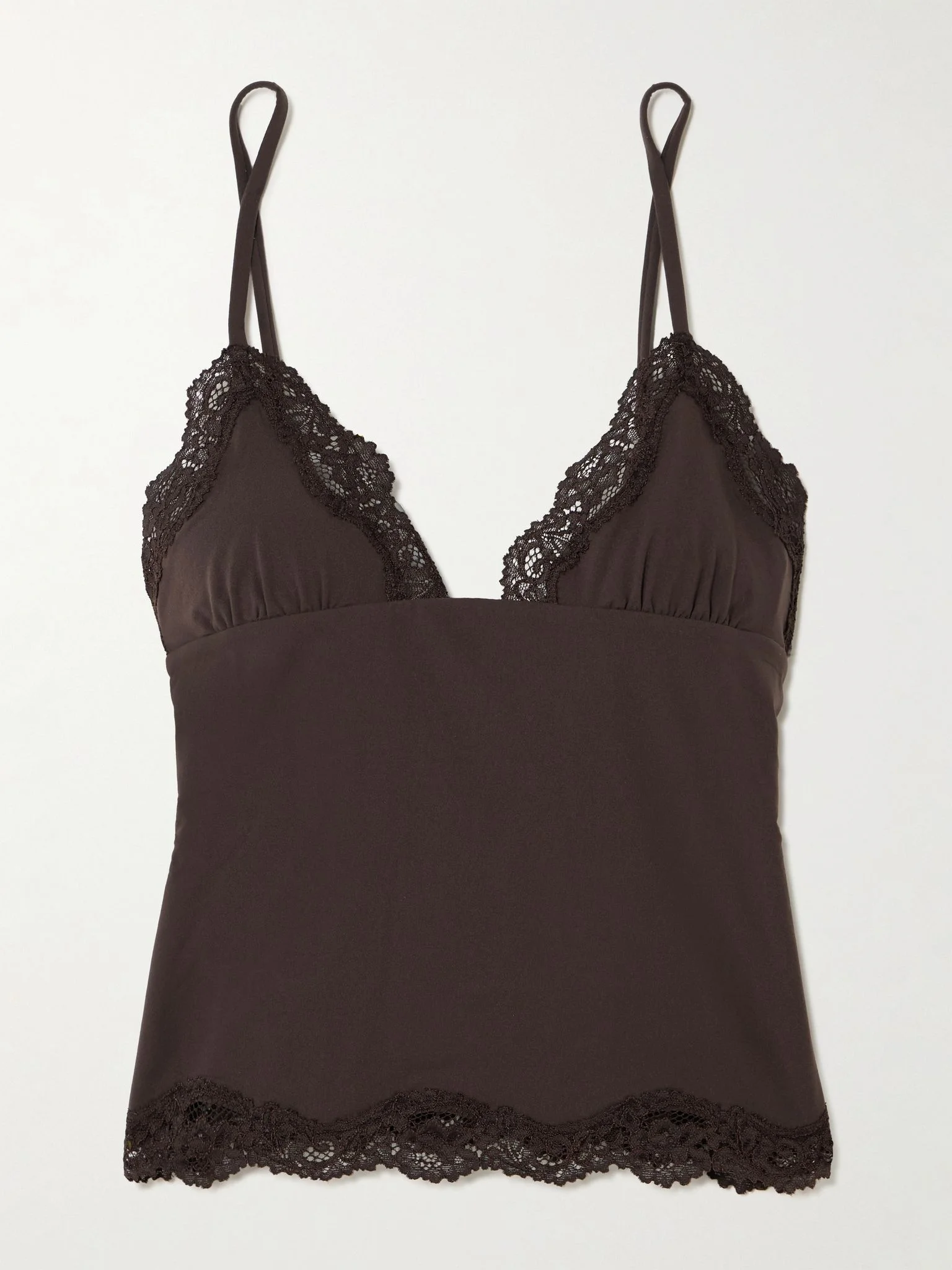 Fea Triangles SKIMS Fits Everybody Lace Triangle Cami - Espresso Brown - TP-CAM ...