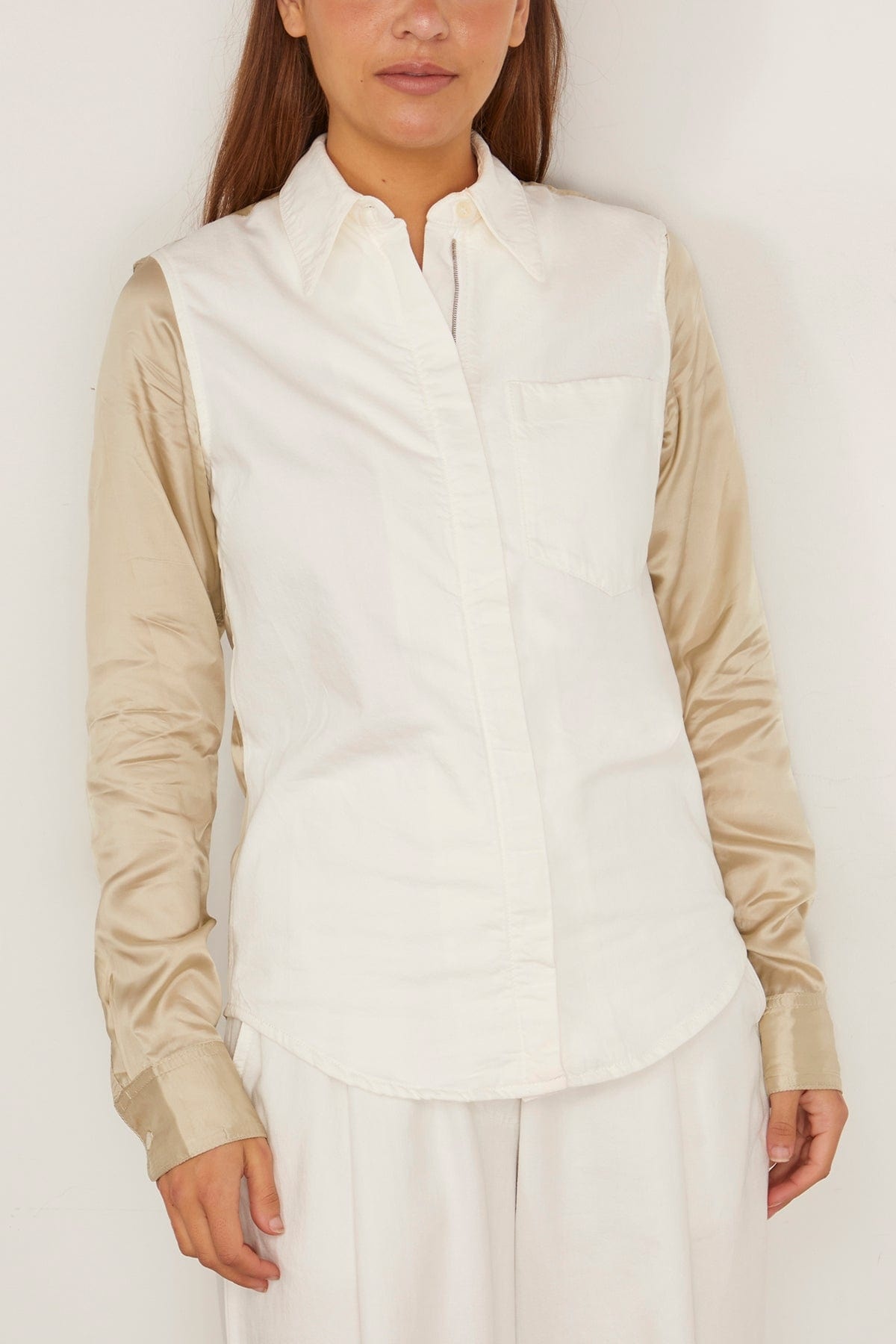 Chawy Denim Shirt in Off White - 3