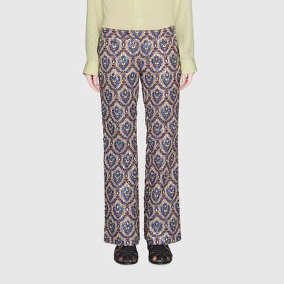 GUCCI Cotton blend sequined brocade pant outlook