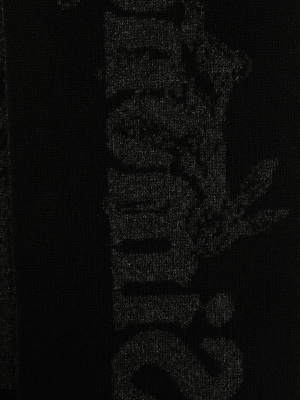 ruffle graphic logo knit scarves - 3