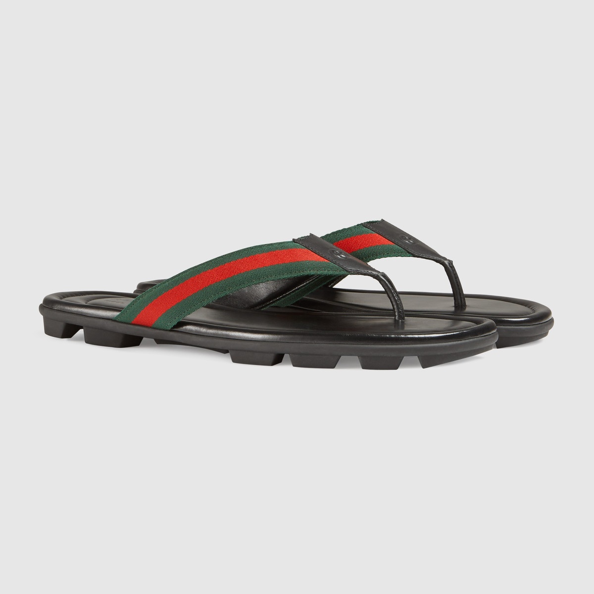 Web and leather thong sandal - 2