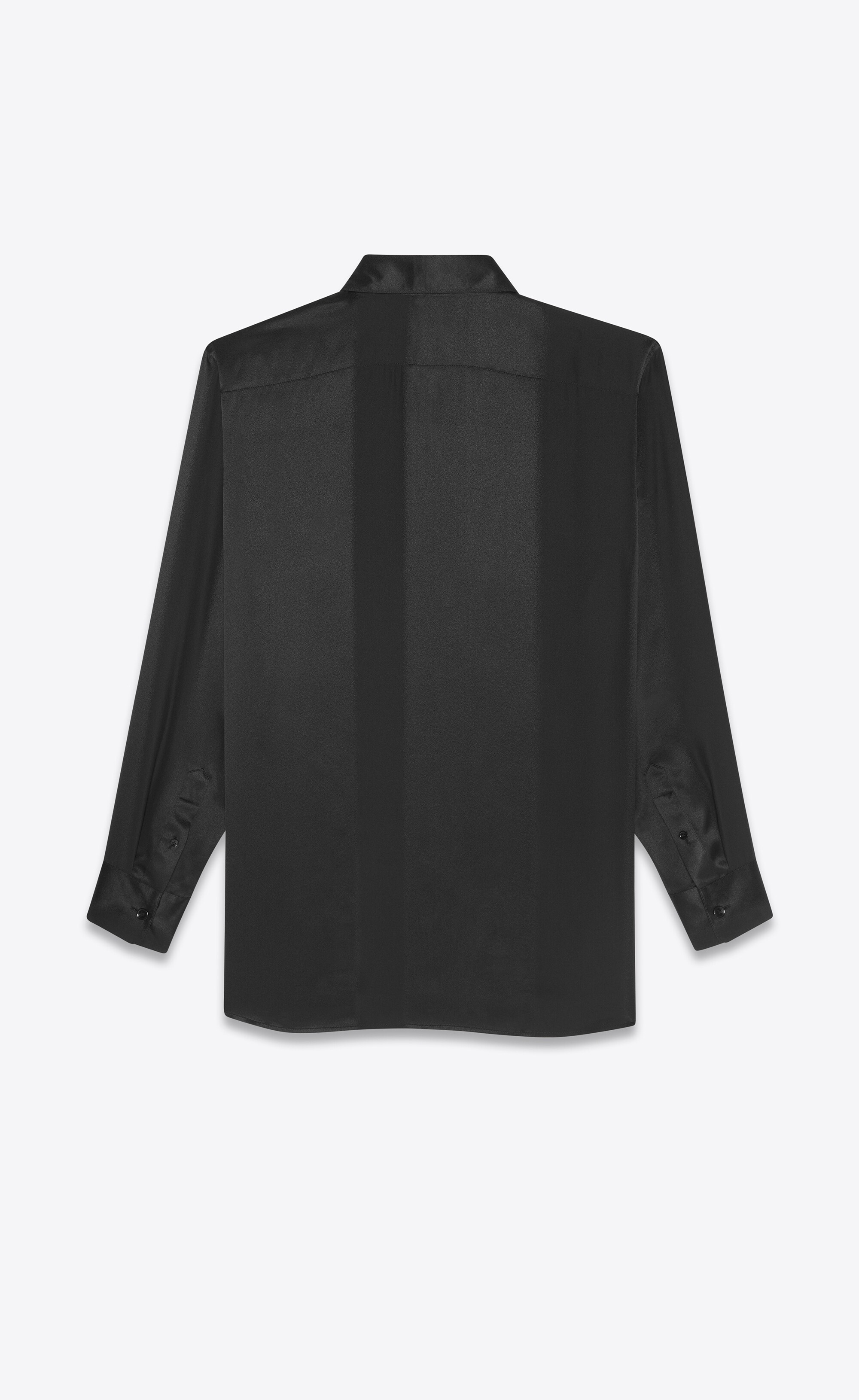 long overshirt in matte and shiny striped silk - 2