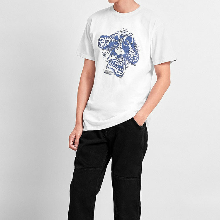 Men's Vans Rowan Pattern Printing Short Sleeve White VN0A4MQQWHT - 3
