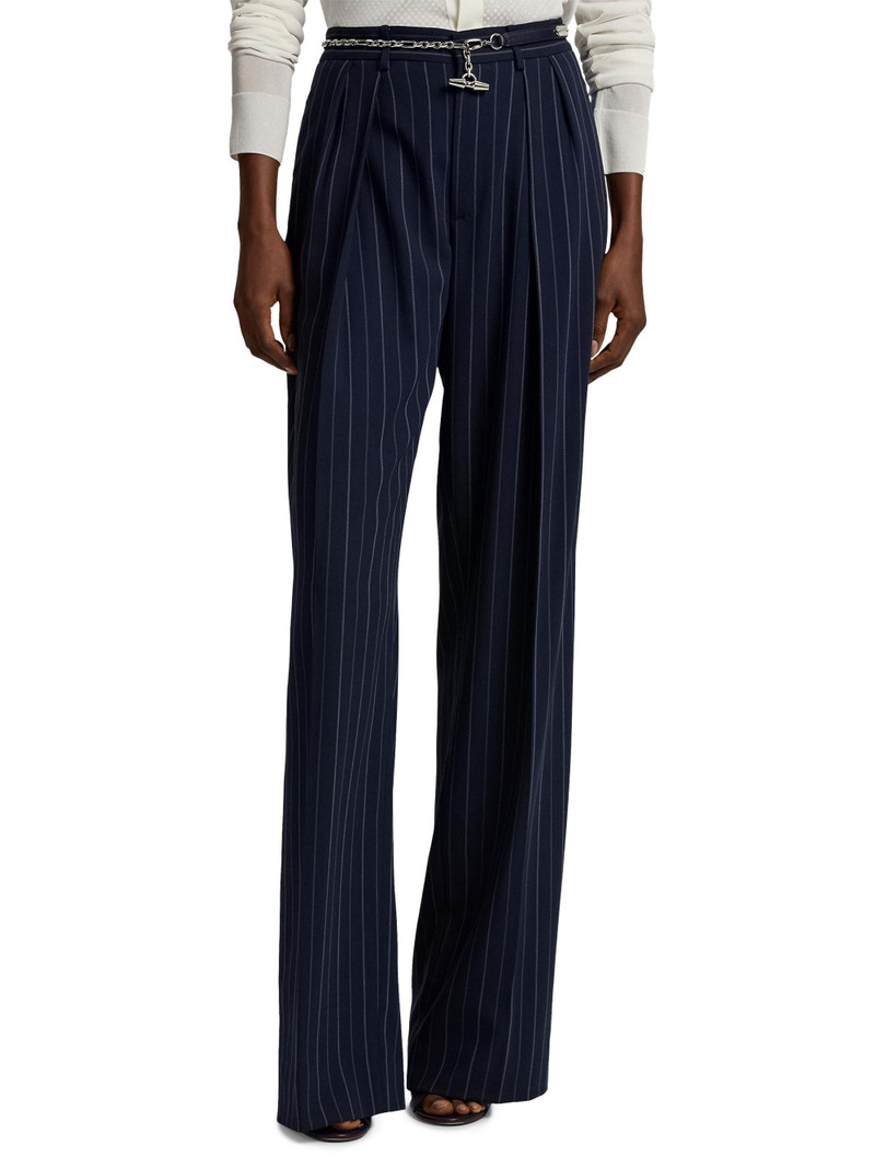 Women's Jody Striped Pleat-Front Wool Pants - Icon Navy Multi 3