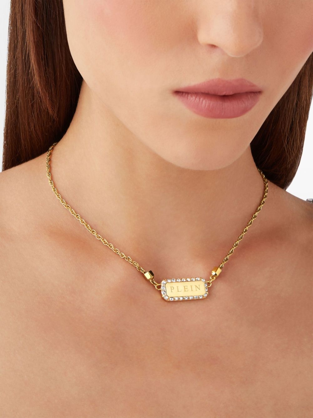 crystal-embellished necklace - 3