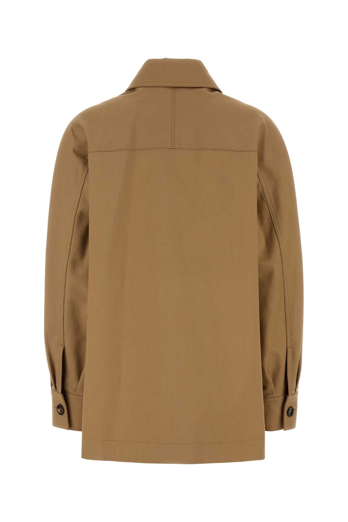 Max Mara Women Camel Cotton Moneta Jacket - 2