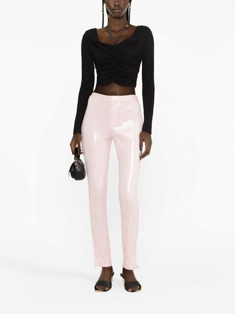sequin-embellished trousers - 2