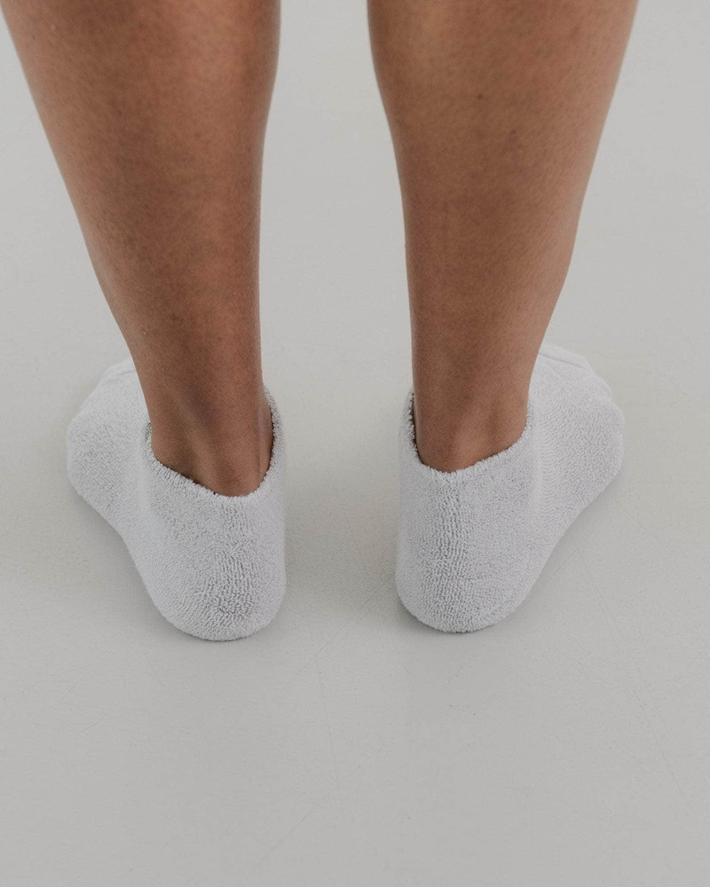 BASERANGE Buckle Ankle Socks - Textured Organic Cotton outlook