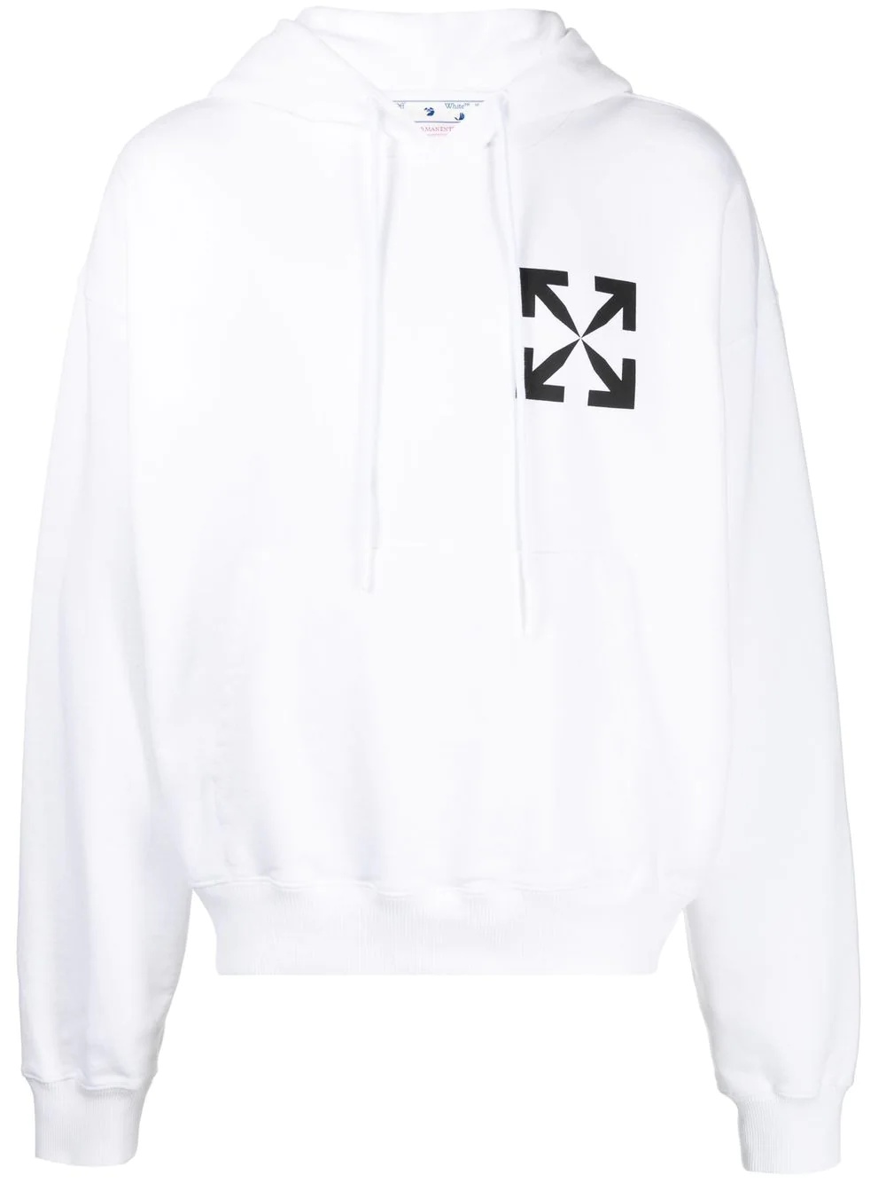 Arrows-print cotton hoodie - 1