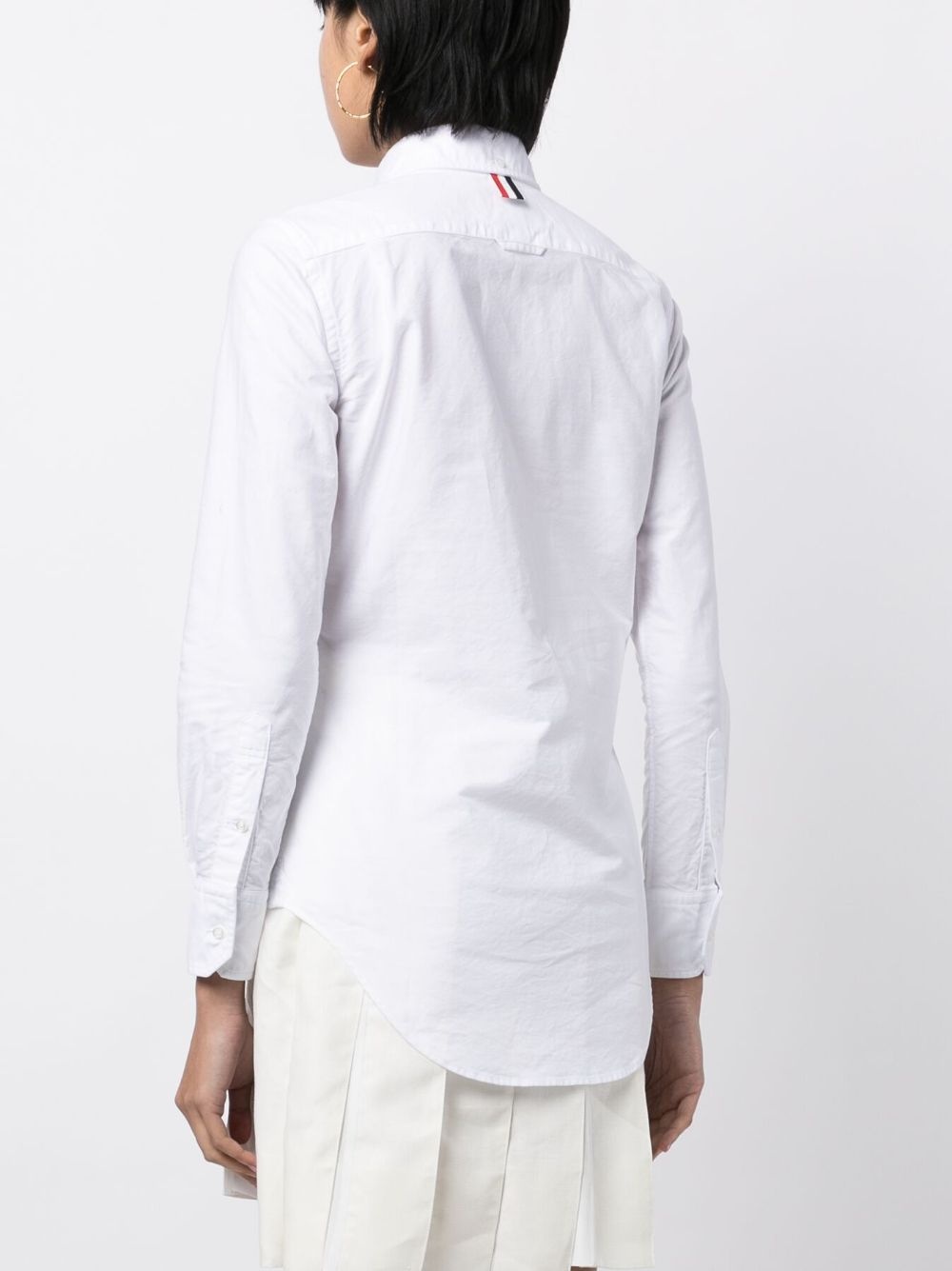 logo-appliqué cotton shirt - 4