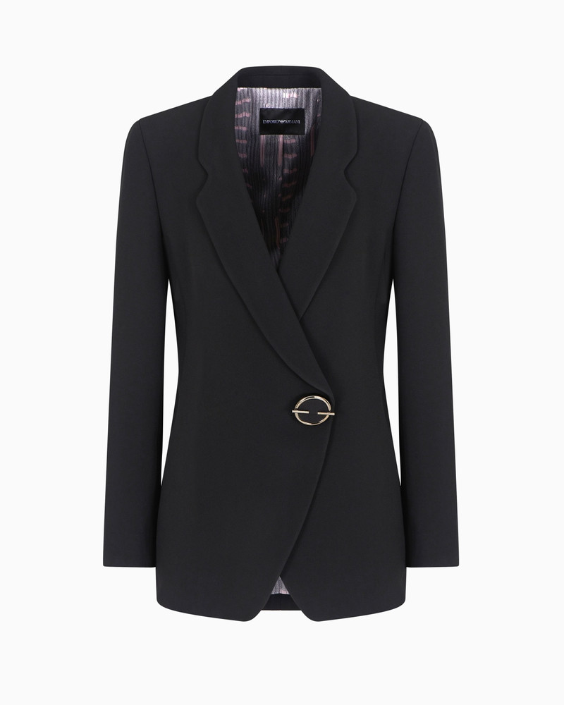 CADY CRÊPE BLAZER WITH JEWEL CLOSURE 1