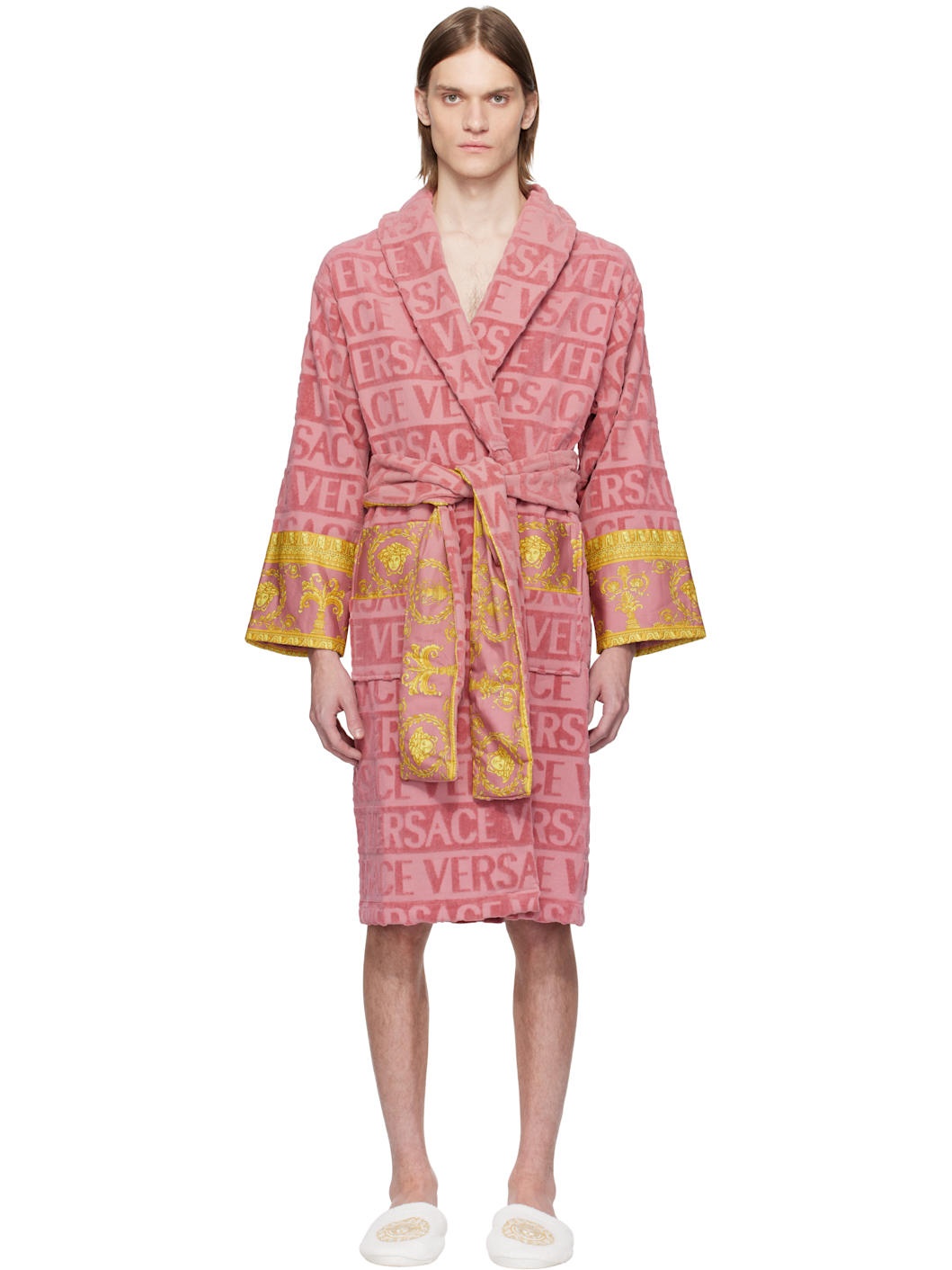Pink 'I Heart Baroque' Bathrobe - 1