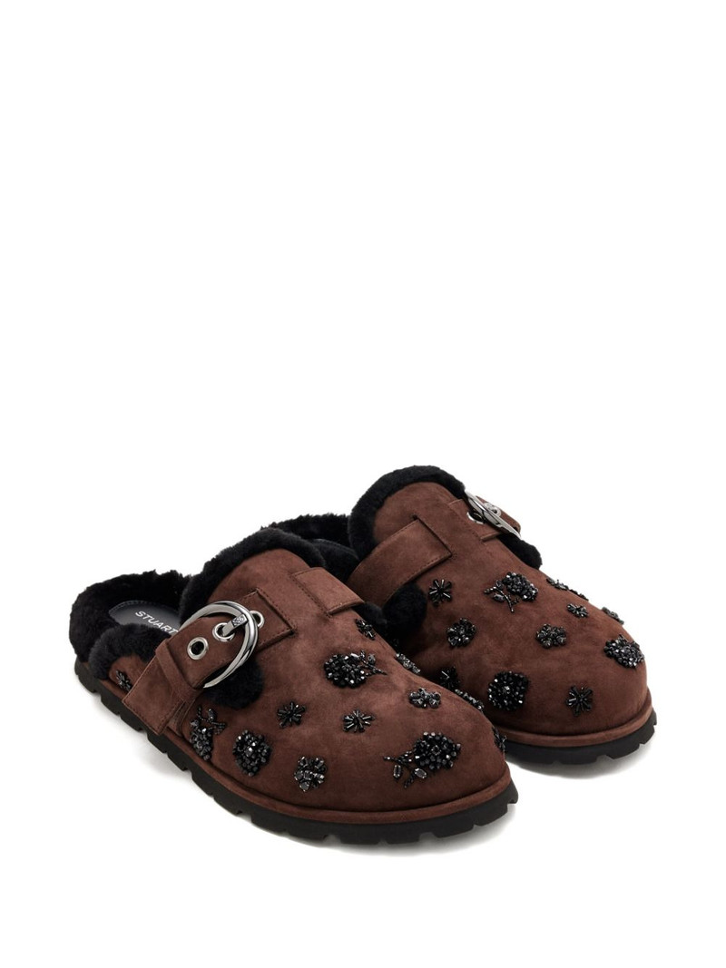 Stuart Weitzman Chrystie buckle-embellished mules outlook