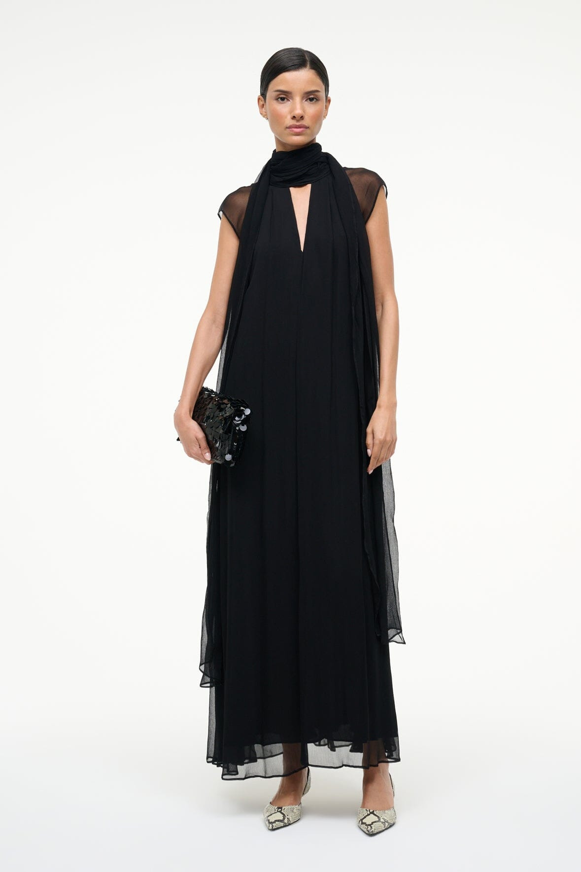 STAUD CAMILLA MAXI DRESS BLACK - 2