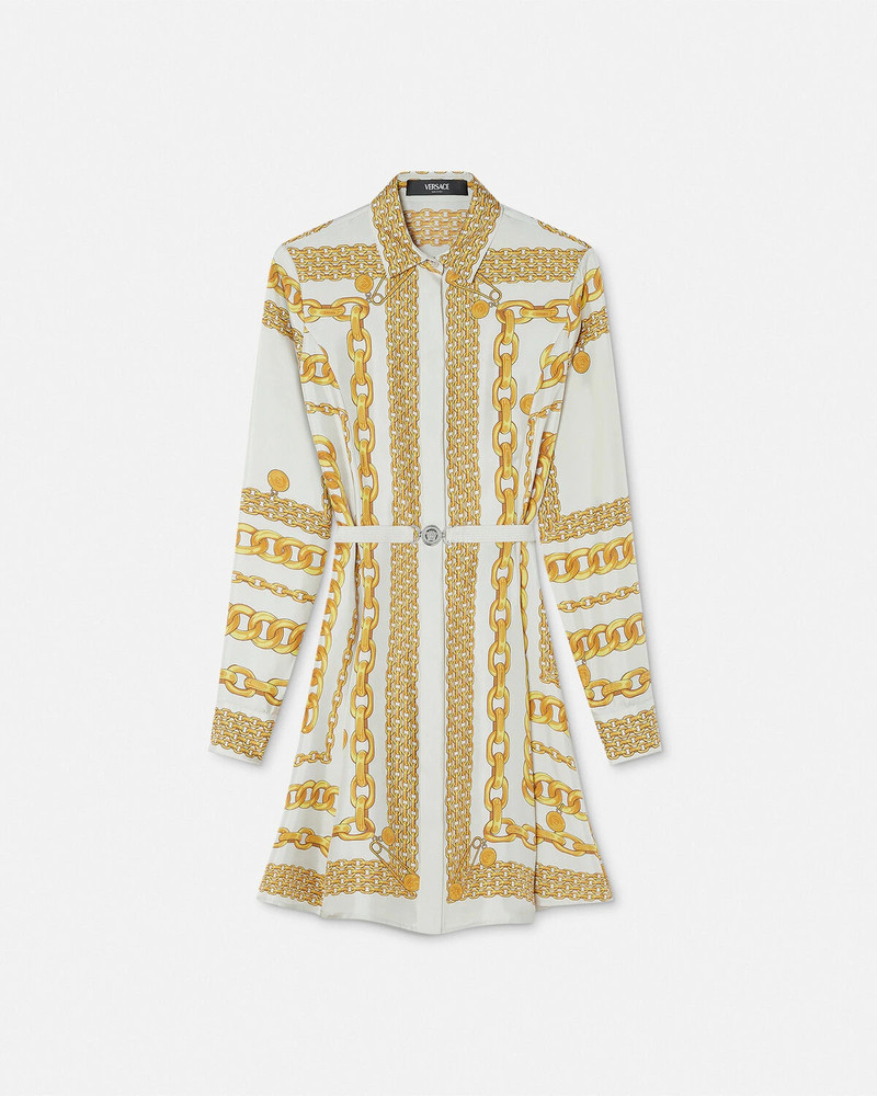 Versace Treasure Silk Midi Shirt Dress - 1
