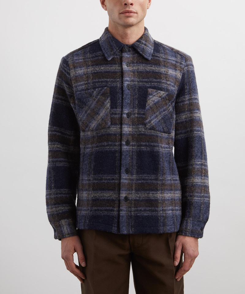 Wax London Whiting Check Wool-Blend Shirt outlook
