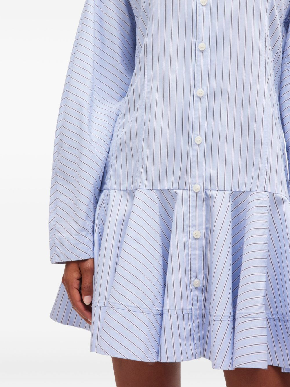 striped mini shirt dress - 4