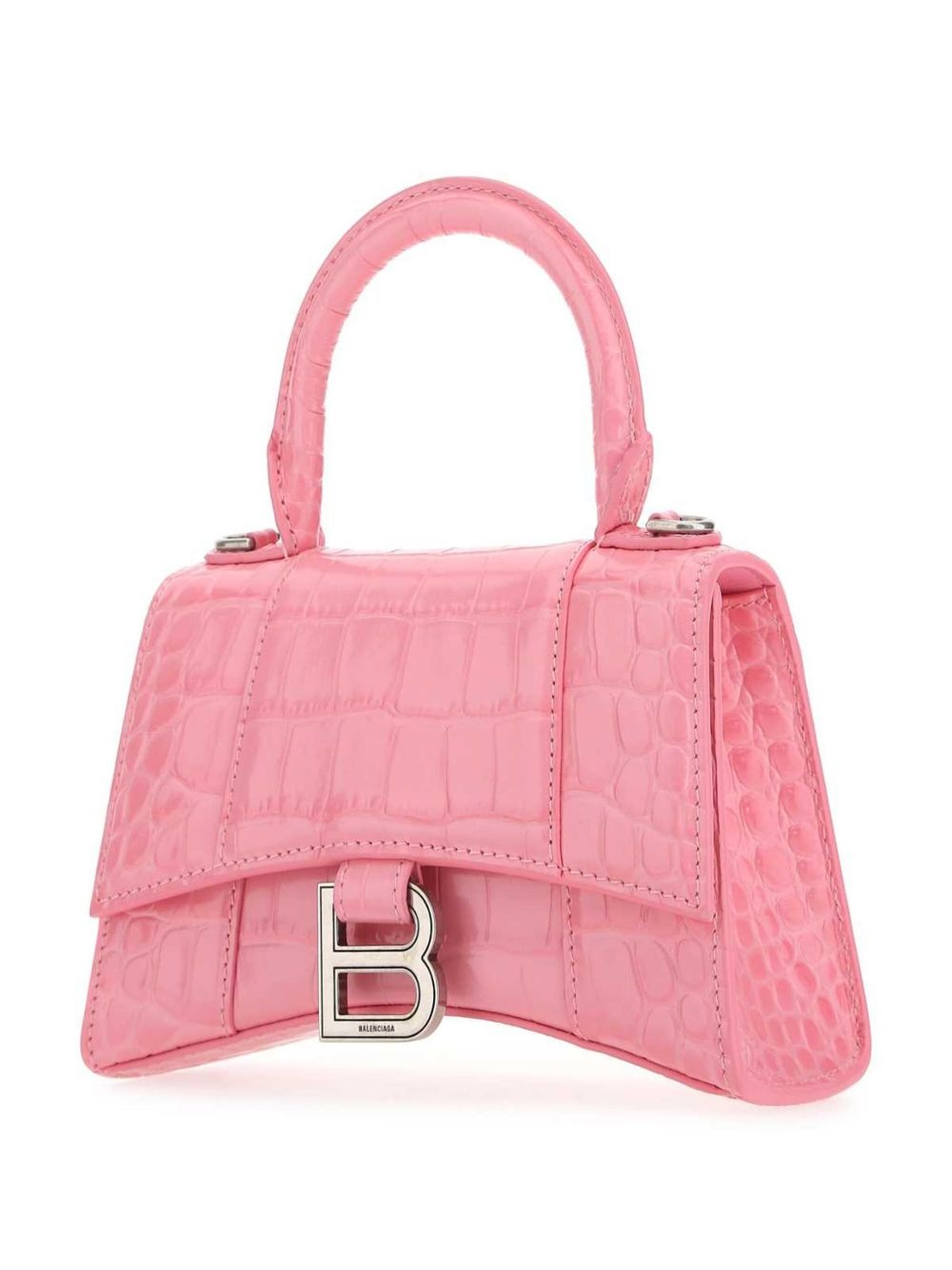 Hourglass crocodile-embossed handbag - 2