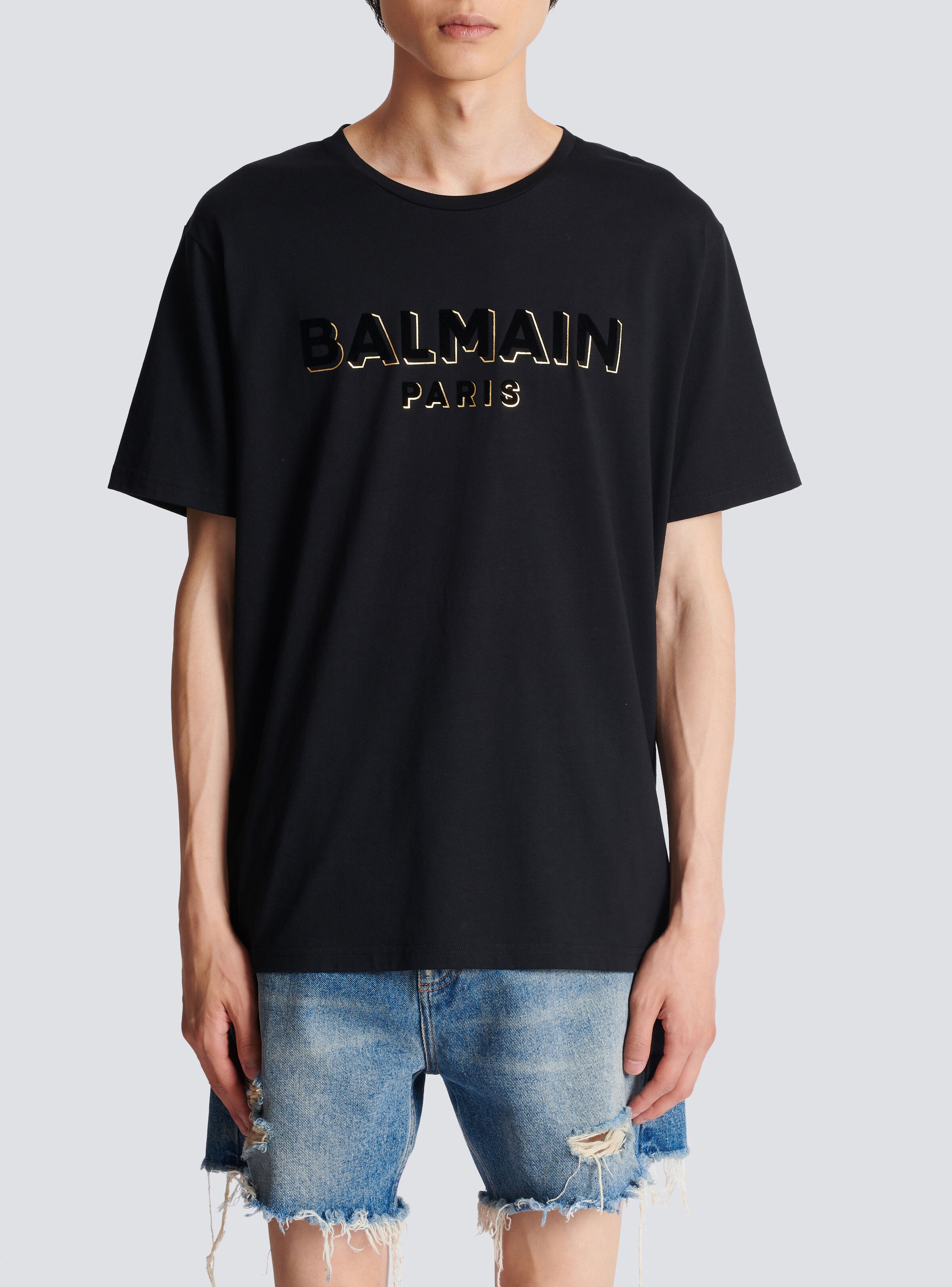 Metallic flocked Balmain T-shirt - 5